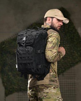 Тактический штурмовой рюкзак 25л black ВТ 85558 VOENTORGZSU