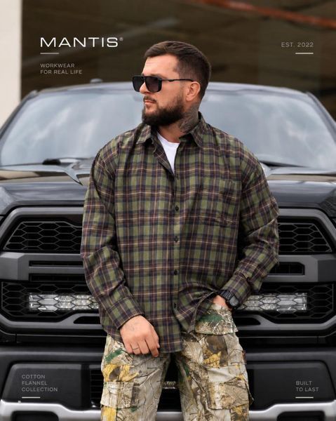 Рубашка оверсайз MANTIS&reg; WORKMAN SHIRT-Forest Plaid 95763 VOENTORGZSU