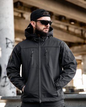 Городская тактическая куртка MAXIMUS софтшел darck grey ПП 93629 VOENTORGZSU