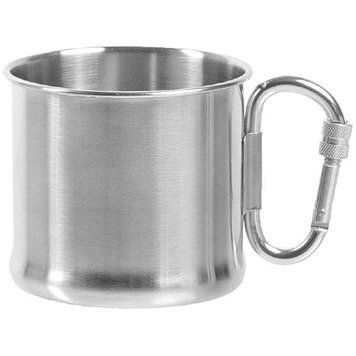 Кружка стальная MIL-TEC 500ml с карабином, Olive 21225381 VOENTORGZSU