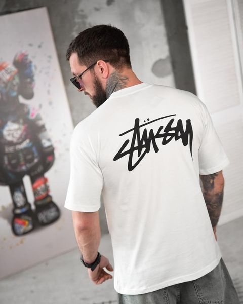 Футболка oversize stussy white ТР 95735 VOENTORGZSU