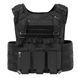 Плитоноска тактична Vik-Tailor з підсумками MOLLE, Black 21042381 фото 1