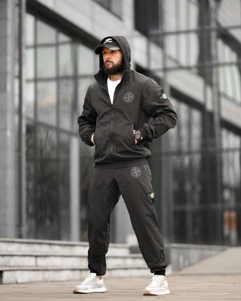Чоловічий спортивний костюм ST injastis total black ТР 95225 VOENTORGZSU