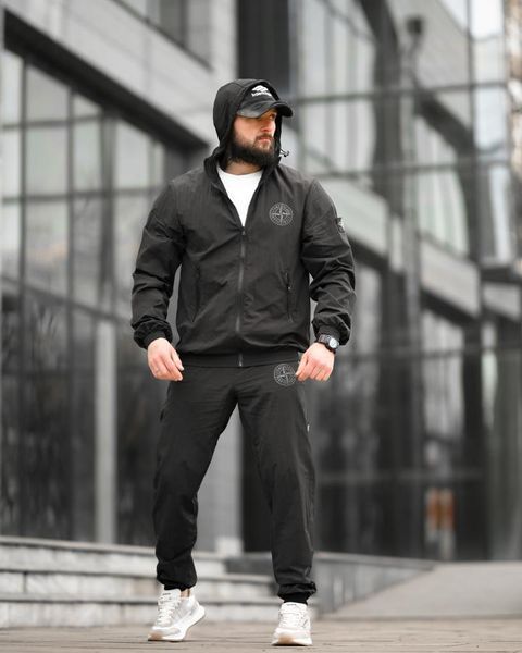 Чоловічий спортивний костюм ST injastis total black ТР 95225 VOENTORGZSU