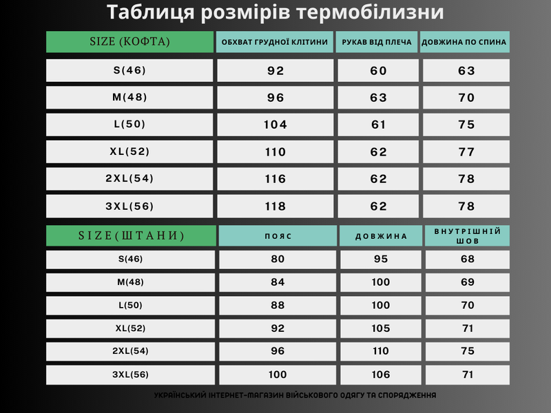 Термобілизна Термофліс 2-го покоління, Dark olive 35248381 VOENTORGZSU
