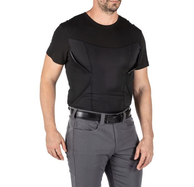 Футболка-кобура 5.11 Tactical CAMS Short Sleeve Baselayer, Black 46338381 VOENTORGZSU