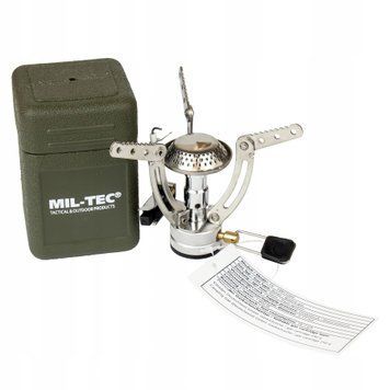 Туристическая газовая горелка MIL-TEC Camping Butane Burner, Серебристый 20251381 VOENTORGZSU