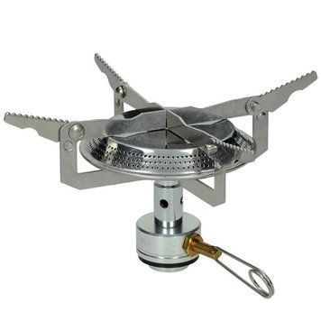 Туристическая газовая горелка большая MIL-TEC Camping Butane Burner, Серебристый 20252381 VOENTORGZSU