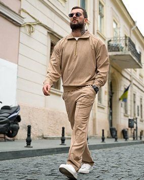 мужской спортивный костюм бежевый Background ДЛ 91638 VOENTORGZSU