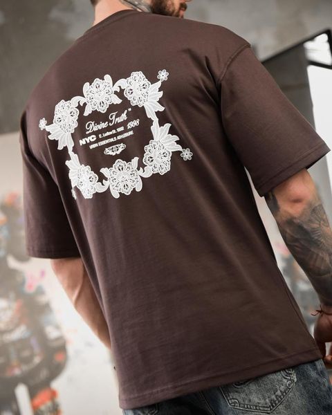 Футболка oversize NYC бордо ТР 95727 VOENTORGZSU