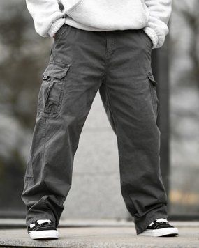 Карго штани Oversize сірі з поясом ВТ 95159 VOENTORGZSU