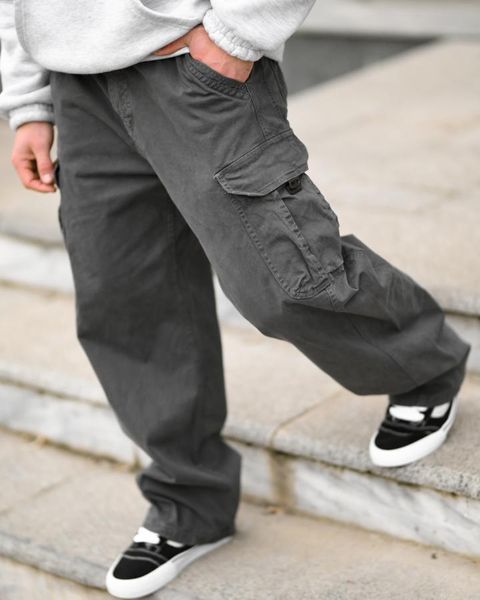 Карго штани Oversize сірі з поясом ВТ 95159 VOENTORGZSU